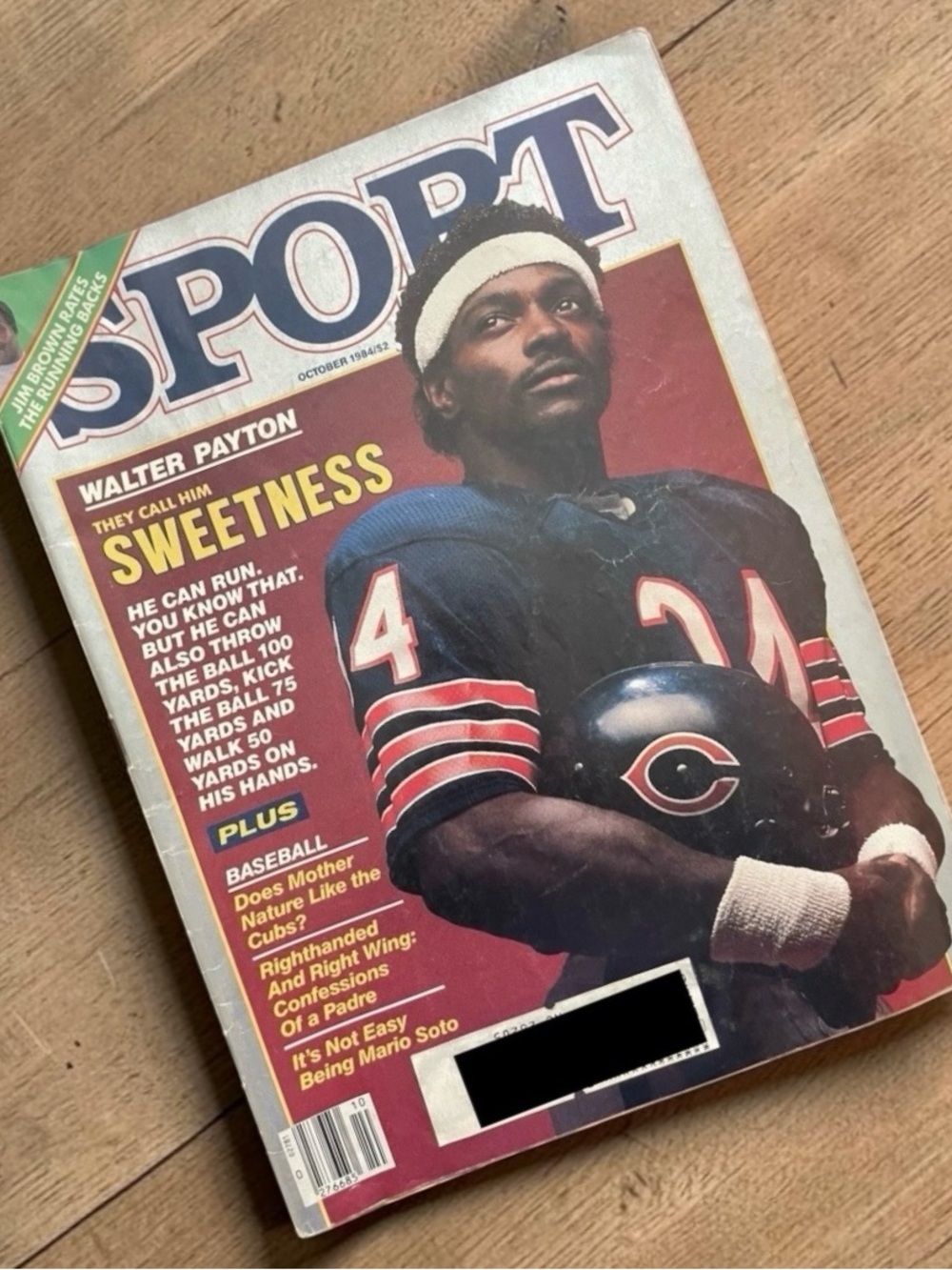 Vintage 1984 Walter Payton SPORT Magazine Chicago Bears NFL Sweetness